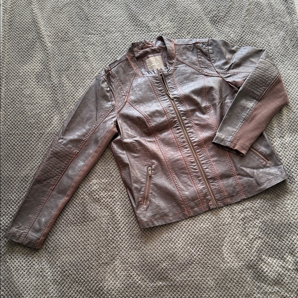 Maurices Women's Faux Leather Jacket - Rich Brown